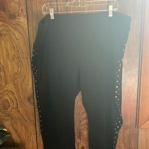 Black leggings with studded sides size 3X